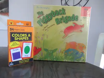 Piggyback Brigade Game / Colors & Shapes Flash Cards BRAND NEW, View more