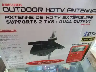 Antenne de tv extérieur amplifiée neuve, View more