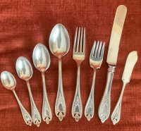 1847Rogers Brothers Silver Flatware xs triple “Old Colony” 6 pla