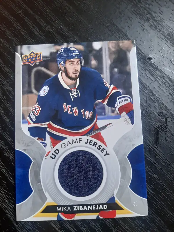 Mika Zibanejad 2017-18 Upper Deck - UD Game Jersey #GJ-ZI in Arts & Collectibles in Oakville / Halton Region - Image 2