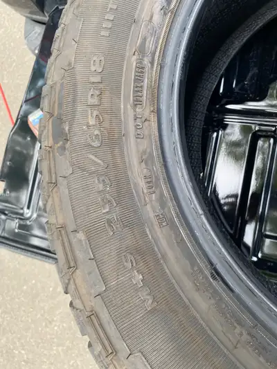 Goodyear Wrangler Territory AT tires, set of four (4) 1,200km driven before removal. Tire size 255/6...