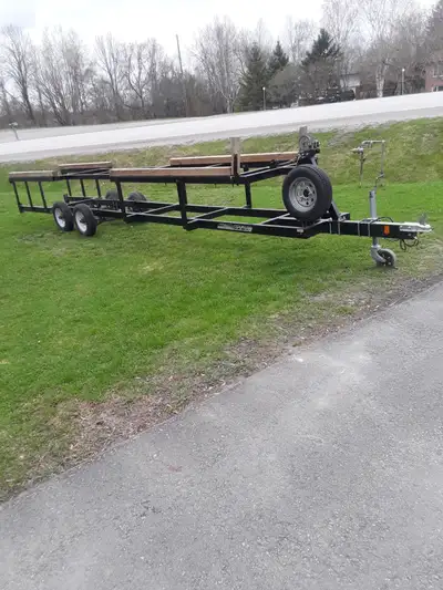 pontoon trailer 2 inch ball 4 pin connection take out of shallow water or off ground $80 for 4 hrs o...