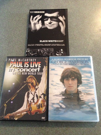 Paul McCartney George Harrison Beatles Roy Orbison DVDs EUC