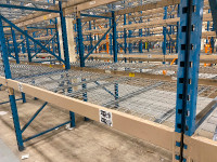 USED wire mesh decking for 44” deep warehouse pallet racking.