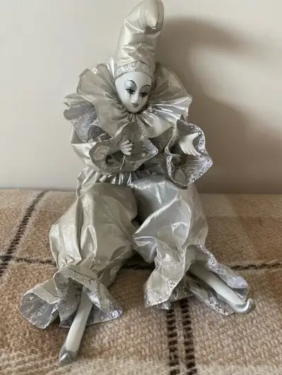 Pierrot doll, vintage porcelain, Collectibl, View more