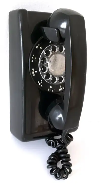 Vintage 1970 Collection Téléphone mural à roulette L, View more