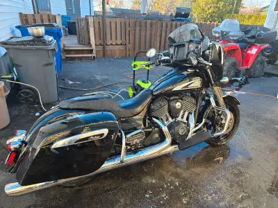 2021 indian chieftain 111 with 3673 kms. This is also beautiful bike with lots of extras. Floor boar...