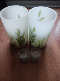 Large candles with leaf motifs from Pottery Barn