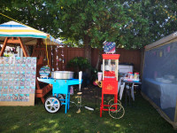 Popcorn and cottoncandy for parties