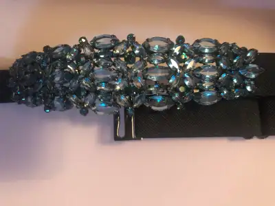 New BCBG Max Azria sapphire jewel belt size S, View more