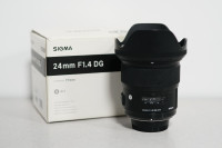 *As New* Sigma 24mm f/1.4 DG HSM Art Lens for Nikon F