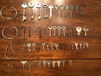 Antique Skeleton Church Keys for Furniture,Lock Boxes, Clocks ++