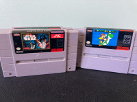 Vintage SNES Super Mario World Super Star Wars Nintendo Games