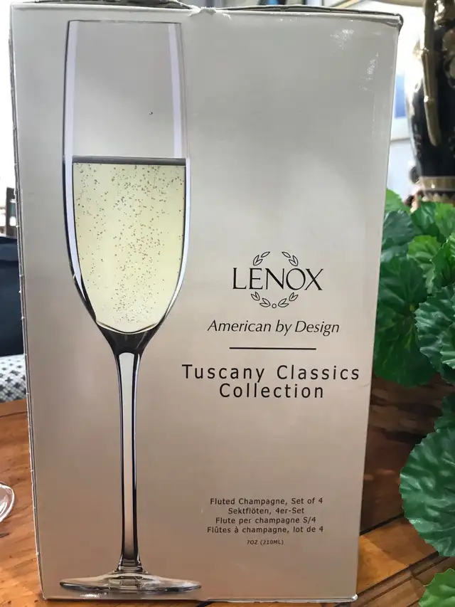 Set of 4 Lenox Tuscany Classics Champagne Flutes - 2 Available in Kitchen & Dining Wares in Calgary - Image 4
