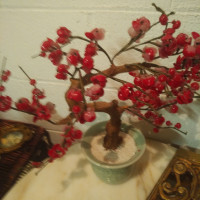 Glass Cherry Blossom Flowers Tree Bonsai Arbre Verre Jade Fleurs