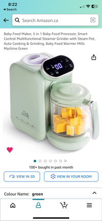 Baby food maker and bottle warmer 