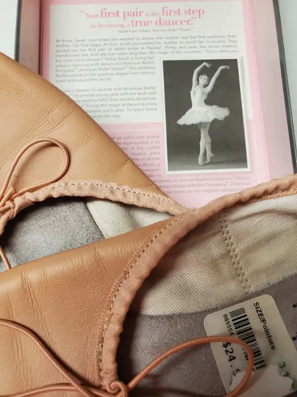 Ballet shoes pink/rose size 3.562863732292098124
