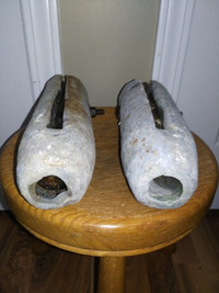 Pair of Vintage Stamped 13 Lb Each Lead Buoy Weights