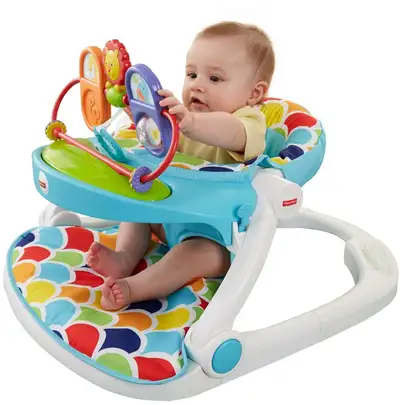 $25 - Fisher-Price Sit-Me-Up Floor Seat with Tray, Blue, 25 lb M, View more