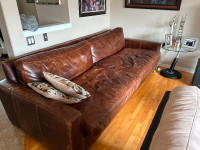 Free leather extra wide, extra long couch and microfibre/leather