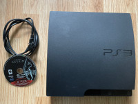 Sony PS3 Slim Game Console CECH-3001B 320GB plus one SKYRIM Game