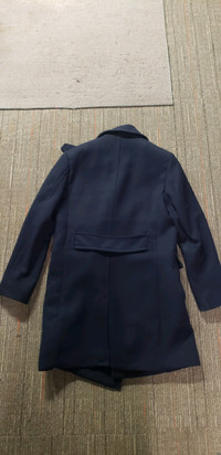 H&M Navy Blue Trench Coat for Men

