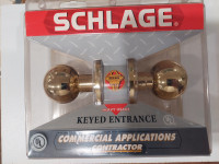 Exterior - Interior Door Knobs - Brass Finish