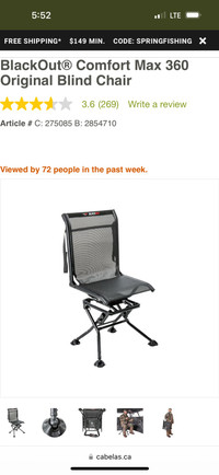 Cabelas 360 blind chair