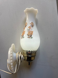 Vintage Wall Lamp Milk Glass 