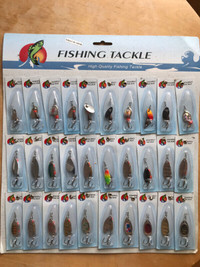 fishing lures, tackles, 10 CAD for 30 pcs, varieties