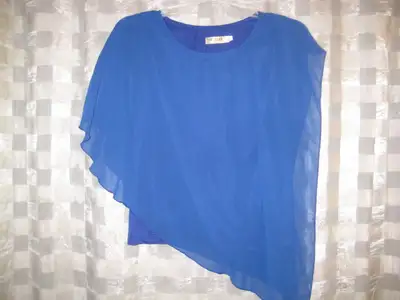 Blue sheer batwing sheer top - MED  - NWOT, View more