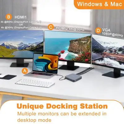 DOB SECHS 13 in 1 USB-C Docking Station for Laptop, View more