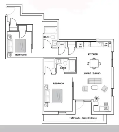 2 bedroom apartment