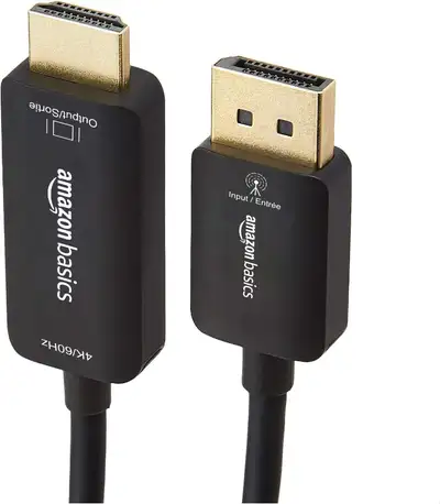 Amazon Basics DisplayPort to HDMI Display Cable 4K - New, View more