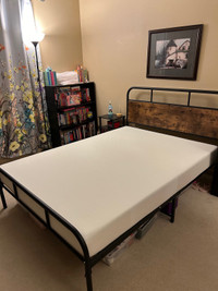 Double bed frame with mattress