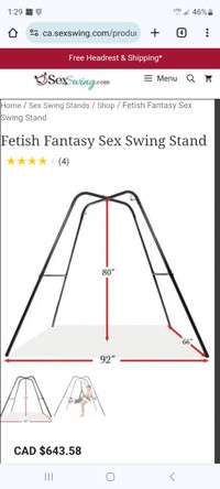 Sex Swing Stand, black tube steel
