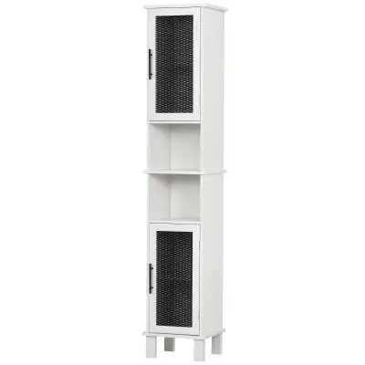 13.25"W x 11.75"D x 69.5"H Tall Bathroom Cabinet, White, View more