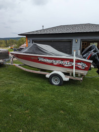 Princecraft pro 179 boat with 135 HP optima and trailer for sale