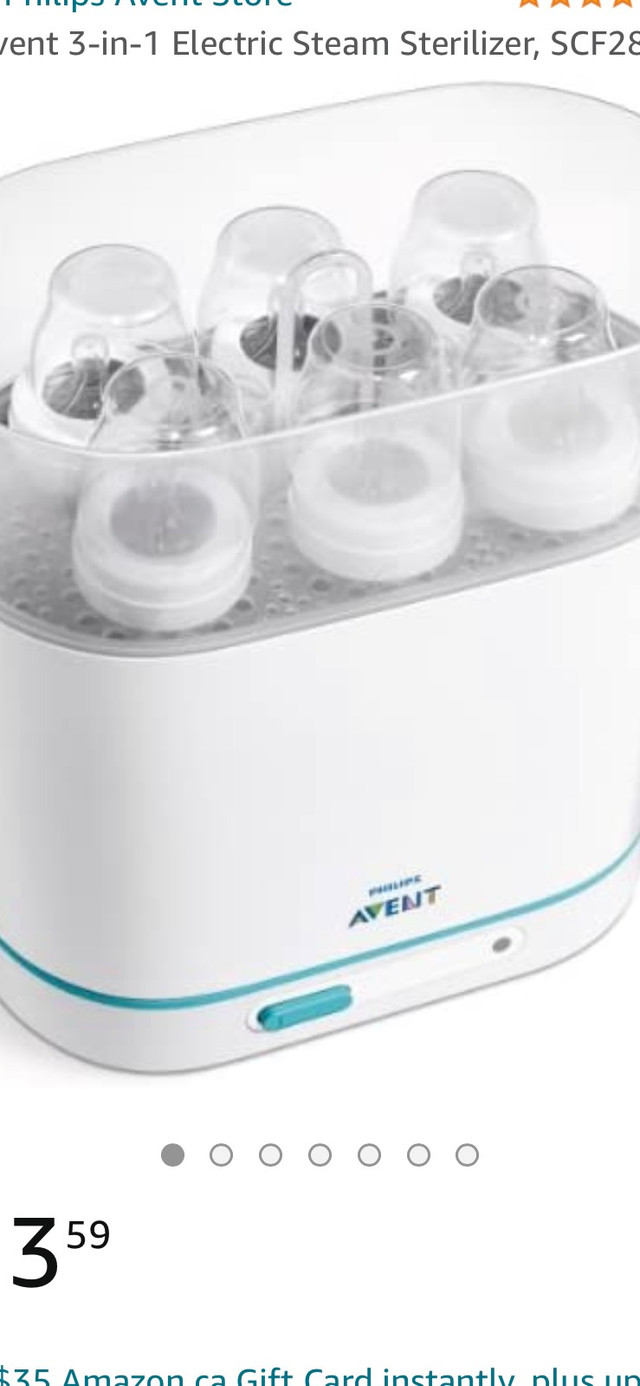Phlips Avent 3-in-1 Electric Steam Sterilizer in Feeding & High Chairs in City of Toronto