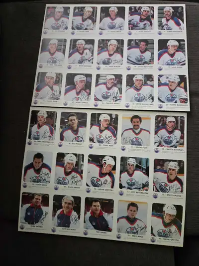 1986-87 Edm Oilers Red Rooster Card Uncut S, View more