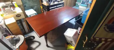 7' X 3.5' SOLID Mahogany Table & Oak Chairs Kitchen Dining Set, View more