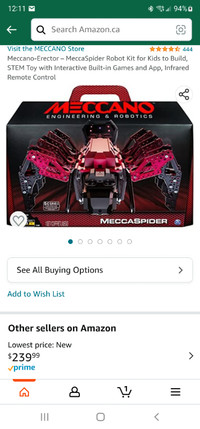 Meccano MeccaSpider $160 Engineering Learning Toy
