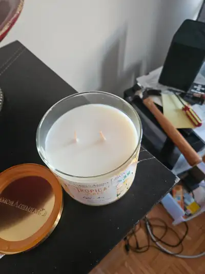 Brand new Charmed Aroma  Tropical Breeze Candle w/size 8 Ring, View more