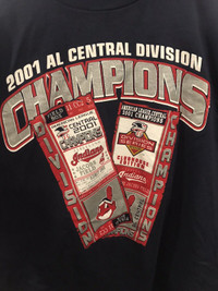 2001 Cleveland Indians AL Central Champs Baseball T-Shirt