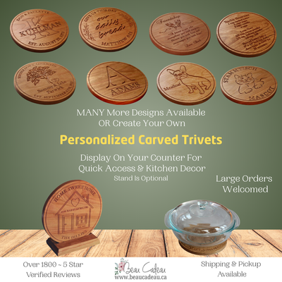 Personalized Trivets, Wooden Trivets, Trivets, Pot Holder, Baker, View more