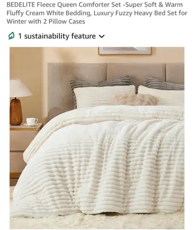 Brand New BEDELITE Fleece Queen Comforter Set, View more