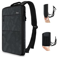 Slim Expandable Laptop Camo Backpack Black foldable travel bag
