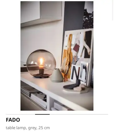 IKEA smoked glass Fado lamp , View more