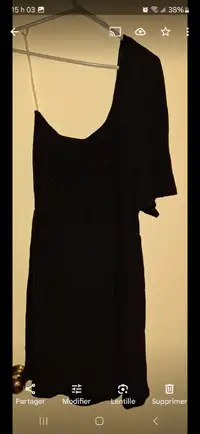 NEUVE, robe courte et/ou tunique noire très sexy taille large/xl