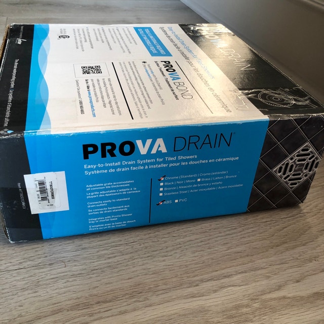 ProvaDrain Shower Drain Kit for Waterproofing Membrane System